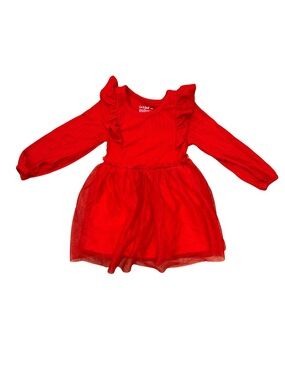 Cat & Jack Red Long-Sleeve Tulle Dress